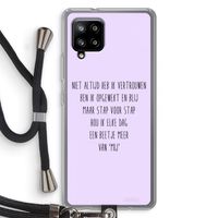 Zelfvertrouwen: Samsung Galaxy A42 5G Transparant Hoesje met koord Zelfvertrouwen: Samsung Galaxy A42 5G Transparant Hoesje met koord