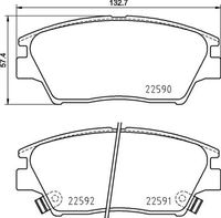 Remblokkenset, schijfrem BREMBO, u.a. für Ssangyong