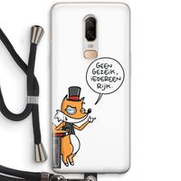 Geen Gezeik: OnePlus 6 Transparant Hoesje met koord