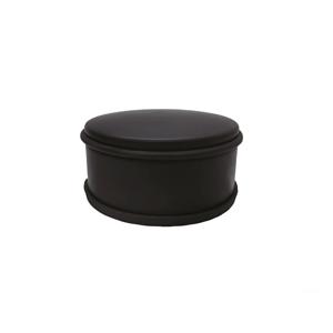 Benson Home Deurstopper voor binnendeuren - zwart - rond - 1,2 kg - 12 x 6 cm - met rubberen rand   -