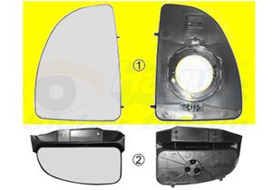 Spiegelglas, buitenspiegel * HAGUS * VAN WEZEL, Inbouwplaats: Links, u.a. für Peugeot, Fiat, Citroën