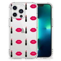 Apple iPhone 13 Pro Doorzichtige Silicone Hoesje Lipstick Kiss