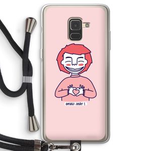 Hartje: Samsung Galaxy A8 (2018) Transparant Hoesje met koord