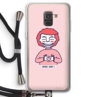 Hartje: Samsung Galaxy A8 (2018) Transparant Hoesje met koord