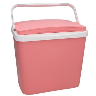 Beach Vibes Koelbox - 24 liter - kunststof - roze - 40 x 30 x 36 cm