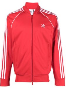 adidas sweat zippé à logo géométrique - Rouge