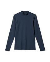 HEMA Dames T-shirt Clara Rib Blauw (blauw)