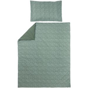 Meyco dekbedovertrek junior cheeta uni forest green Maat