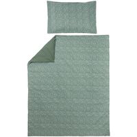 Meyco dekbedovertrek junior cheeta uni forest green Maat