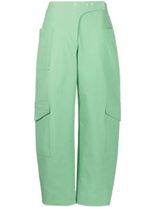 GANNI pantalon fuselé à poches cargo - Vert