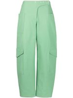 GANNI pantalon fuselé à poches cargo - Vert - thumbnail