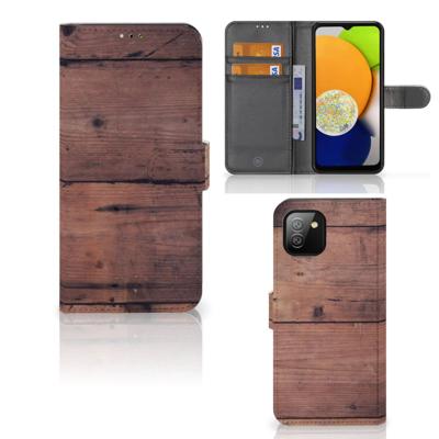 Samsung Galaxy A03 | Book Style Case | Old Wood
