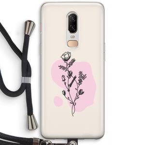 Roses are red: OnePlus 6 Transparant Hoesje met koord