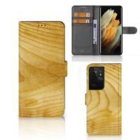 Samsung Galaxy S21 Ultra | Book Style Case | Licht Hout