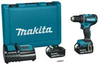 Makita DDF485SFE 18 V Boor-/schroefmachine brushless 3,0 Ah accu (2 st), lader, in koffer