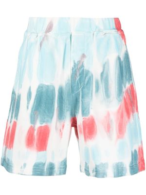 DSQUARED2 short en coton à effet usé - Bleu