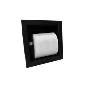 Toiletrolhouder Sanilux Inbouw Mat Zwart 13.5x13x12 cm Sanilux
