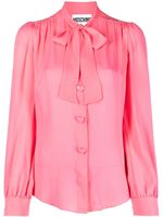 Moschino blouse à col lavallière - Rose