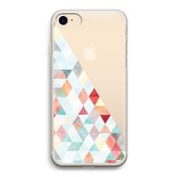 Gekleurde driehoekjes pastel: iPhone 7 Transparant Hoesje