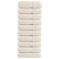 VidaXL Premium washandjes solund 10 stuks crème 30x30 cm 600 g/m2