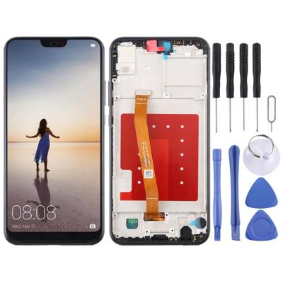 LCD-scherm en digitizer volledige montage met frame voor Huawei P20 Lite/Nova 3e (zwart)