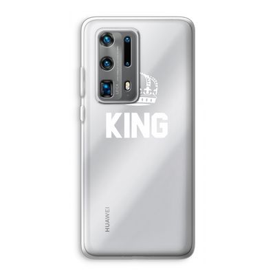King zwart: Huawei P40 Pro Plus Transparant Hoesje