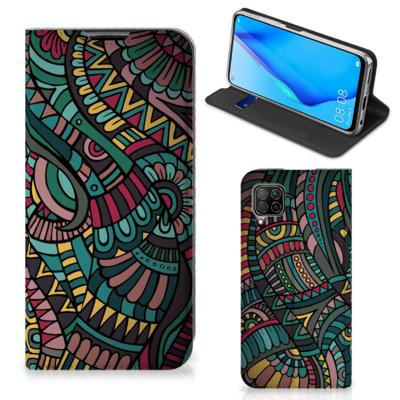 Huawei P40 Lite | Hoesje met Magneet | Aztec
