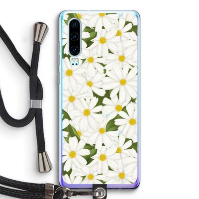 Summer Daisies: Huawei P30 Transparant Hoesje met koord