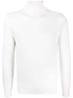 Zegna pull en maille fine à col roulé - Blanc