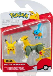 Pokemon Battle Figure Pack - Boltund, Mudkip, Pikachu