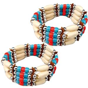 Indianen thema verkleed armband - Set van 2x stuks - Carnaval spullen/accessoires voor een Indianen