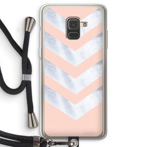 Marmeren pijlen: Samsung Galaxy A8 (2018) Transparant Hoesje met koord
