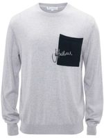 JW Anderson signature pocket crew-neck jumper - Gris