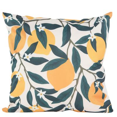 Buitenkussen citroenen - geel/groen - 45 x 45 cm - Water en UV bestendig - kussentje voor buiten