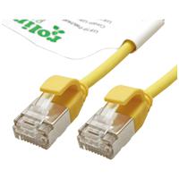 ROLINE GREEN F/UTP DataCenter Patchkabel Cat.6A (Class EA), LSOH, extra dun, geel, 1,5 m - thumbnail