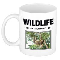 Foto mok Luiaard mok / beker - wildlife of the world cadeau Luiaarden liefhebber - feest mokken - thumbnail