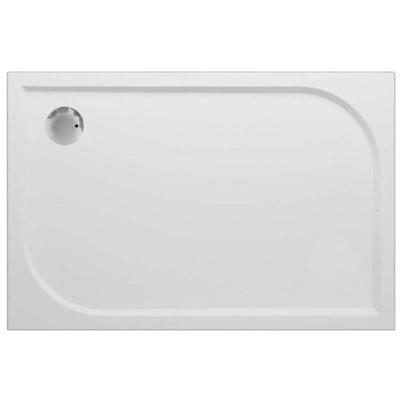 GO by Van Marcke Argon douchebak polybeton gelcoat 120x80x3cm rechthoek afvoer D90mm zonder potenstel wit EBG-1280S