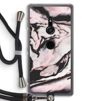 Roze stroom: Sony Xperia XZ2 Transparant Hoesje met koord