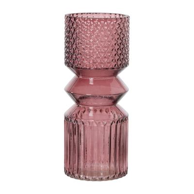 Vaas diabolo - roze - ø9.5x24.5 cm