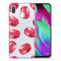 Samsung Galaxy A40 | Siliconen Case | Pink Macarons