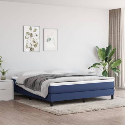 Bedframe zonder matras stof blauw 160x200 cm
