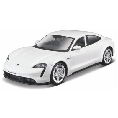 Maisto Modelauto - Porsche Taycan - wit - 7,5 x 3,5 cm