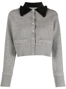 SANDRO cardigan boutonné à manches longues - Gris