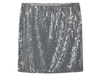 esmara Dames minirok met pailletten (Zilver, M (40/42))