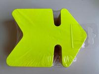 Fluor pijl 16x24 cm fluor geel 25 stuks