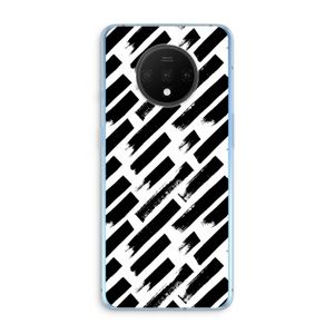 Zwarte vegen: OnePlus 7T Transparant Hoesje