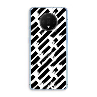 Zwarte vegen: OnePlus 7T Transparant Hoesje