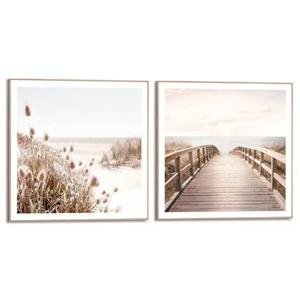 Reinders - Beach Walk - Schilderijen set 2x 50x50cm Hout