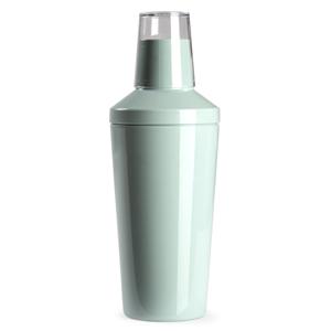 Cocktailshaker van kunststof in het mintgroen 500 ml - 22 cm hoog   -