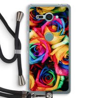 Neon bloemen: Sony Xperia XZ2 Compact Transparant Hoesje met koord